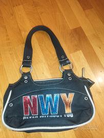 Borsa denim mini NWY paillettes