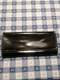 borsa a mano nera vernice vintage 