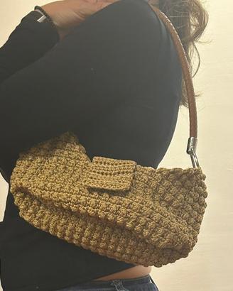 Borsa crocket all’uncinetto