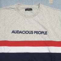 Felpa oodji con scritta Audacious People