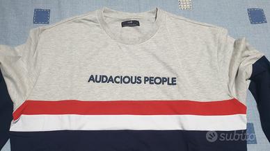 Felpa oodji con scritta Audacious People