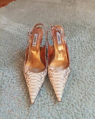 Scarpe con il tacco in pelle