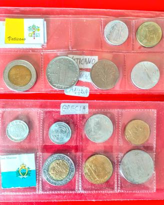 2x serie San Marino e vaticano lire pre-euro