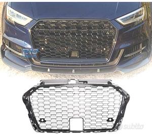 GRIGLIA PER AUDI A3 8V 17-19 LOOK RS3 NERO ACC