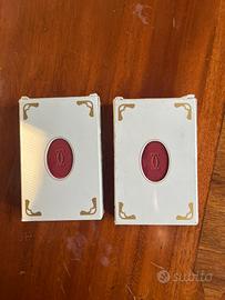 Cartier 2mazzi carte  stesso colore vintage