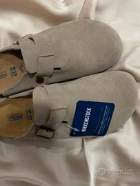 Birkenstock Boston Suede Beige 38 Nuove