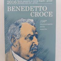 Monete serie divisionale proof B. Croce 2016