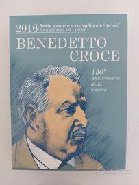 Monete serie divisionale proof B. Croce 2016