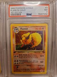 Flareon psa 7 carta pokemon gradata prima edizione