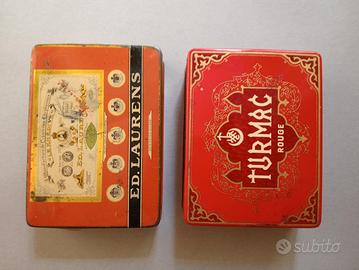 2 rare scatole metallo originali anni '50 
