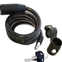 Lucchetto per bicicletta Antifurto A Spirale nero