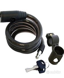 Lucchetto per bicicletta Antifurto A Spirale nero