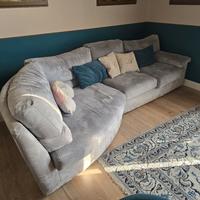 Divano con chiave longue colore polver