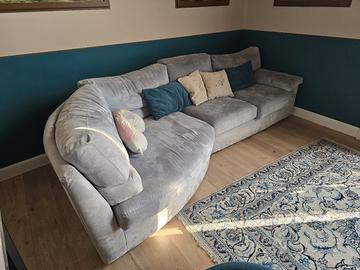 Divano con chiave longue colore polver