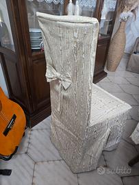 12 Coprisedia Artigianali (6 Rossi + 6 beige/oro )
