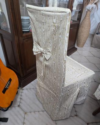 12 Coprisedia Artigianali (6 Rossi + 6 beige/oro )