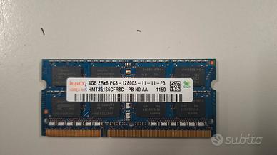 modulo RAM sodimm 4 GB DDR3 pc3 testata 