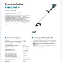 MAKITA DECESPUGLIATORE. 43CC MOTORE 4T 2 CV