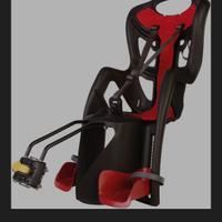 Seggiolino bici rosso e blu