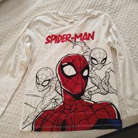 maglietta bianca spiderman 