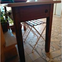 Tavolo in legno e marmo