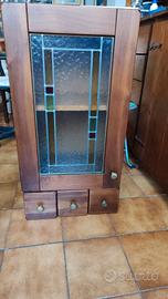 Pensili Cucina Vintage Vetro Colorato + Cappa 60cm