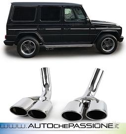 Coppia terminali cromati per Mercedes G Klasse W46