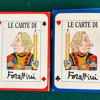 Due mazzi di carte Forattini Panorama Modiano vint