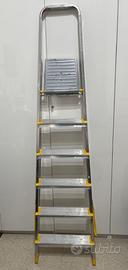 Scala per uso domestico in alluminio sei scalini