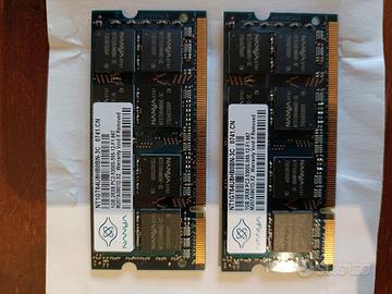2 x RAM nanya 1gb 2rx8 pc2 5300s 555 12 f1 667