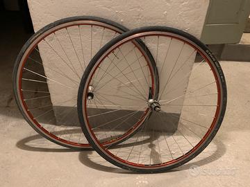 Coppia ruote bici da corsa