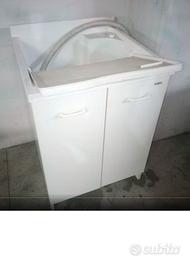 lavandino portatile in legno bianco