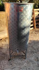 Botte-fusto 200 lt acciaio INOX 18/10 per alimenti
