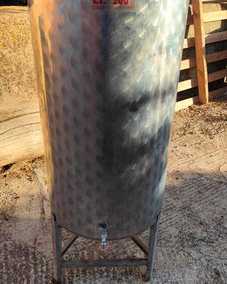 Botte-fusto 200 lt acciaio INOX 18/10 per alimenti