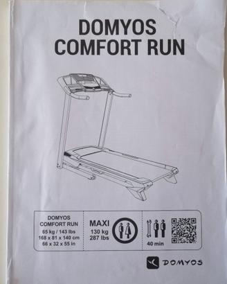Tapis roulant domyos comfort run
