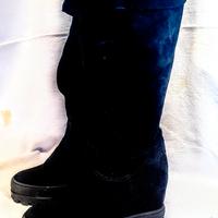 Stivali in camoscio nero 