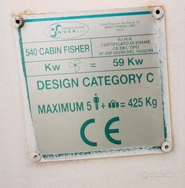 barca, pilotina, cabinato, saver cabin ficher 540