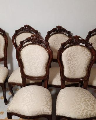 Set 6 sedie classiche in stile Barocco
