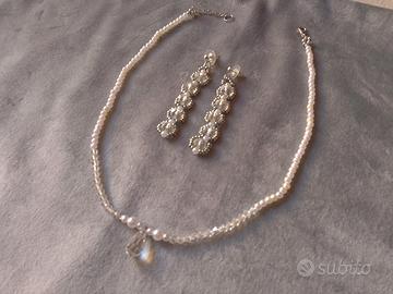 Set collana orecchini Cristallo prisma Swarovski 