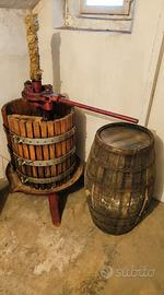 Torchio per vino 140x 50 cm con botte