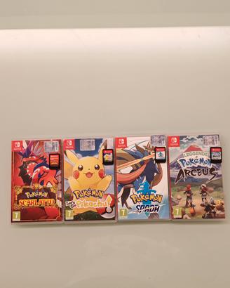 Pokémon scarlatto/pikachu/spada/arceus