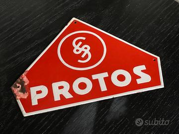 Targa insegna smaltata Protos anni '20