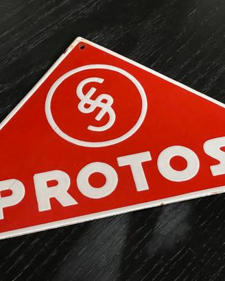 Targa insegna smaltata Protos anni '20