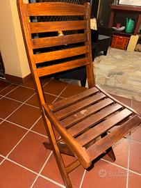 Sedie il legno pieghevoli da esterno
