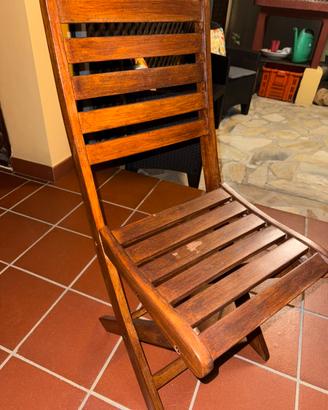Sedie il legno pieghevoli da esterno