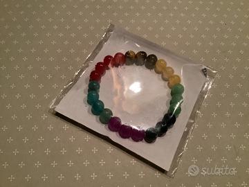 Bracciale Cristalli Chakra arcobaleno Nuovo