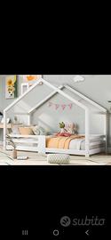 Letto a casetta bambini + materasso incluso – 130€