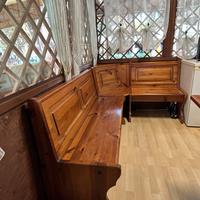 Cassa panca e tavolo  in legno massello