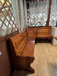 Cassa panca e tavolo  in legno massello