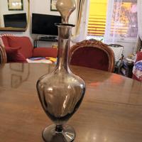 Antica Bottiglia Vetro Fumé Contenitore Vino 1920